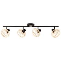 SPOTBALKEN Norah 99740/76 - Schwarz, Holz (15/90.5/22cm) - Brilliant