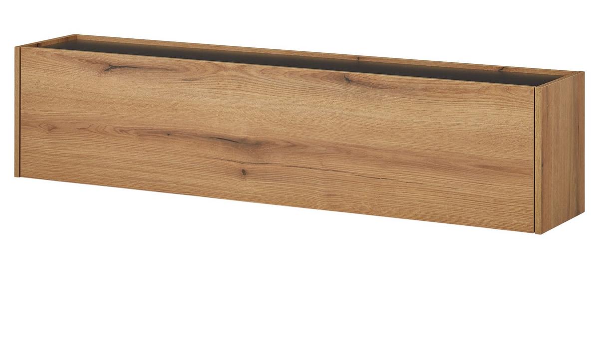 TV-LOWBOARD Evoke Eiche, grau 150 cm Hängeschrank, TV-Unterteil hängend - Eichefarben/Grau, Holzwerkstoff/Metall (150/35/30cm) - Furn.Design