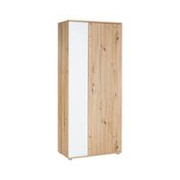 MEHRZWECKSCHRANK 70/159/35 cm Weiß Artisan Oak - Silberfarben/Eiche Artisan, Holzwerkstoff/Kunststoff (70/159/35cm) - arthur berndt