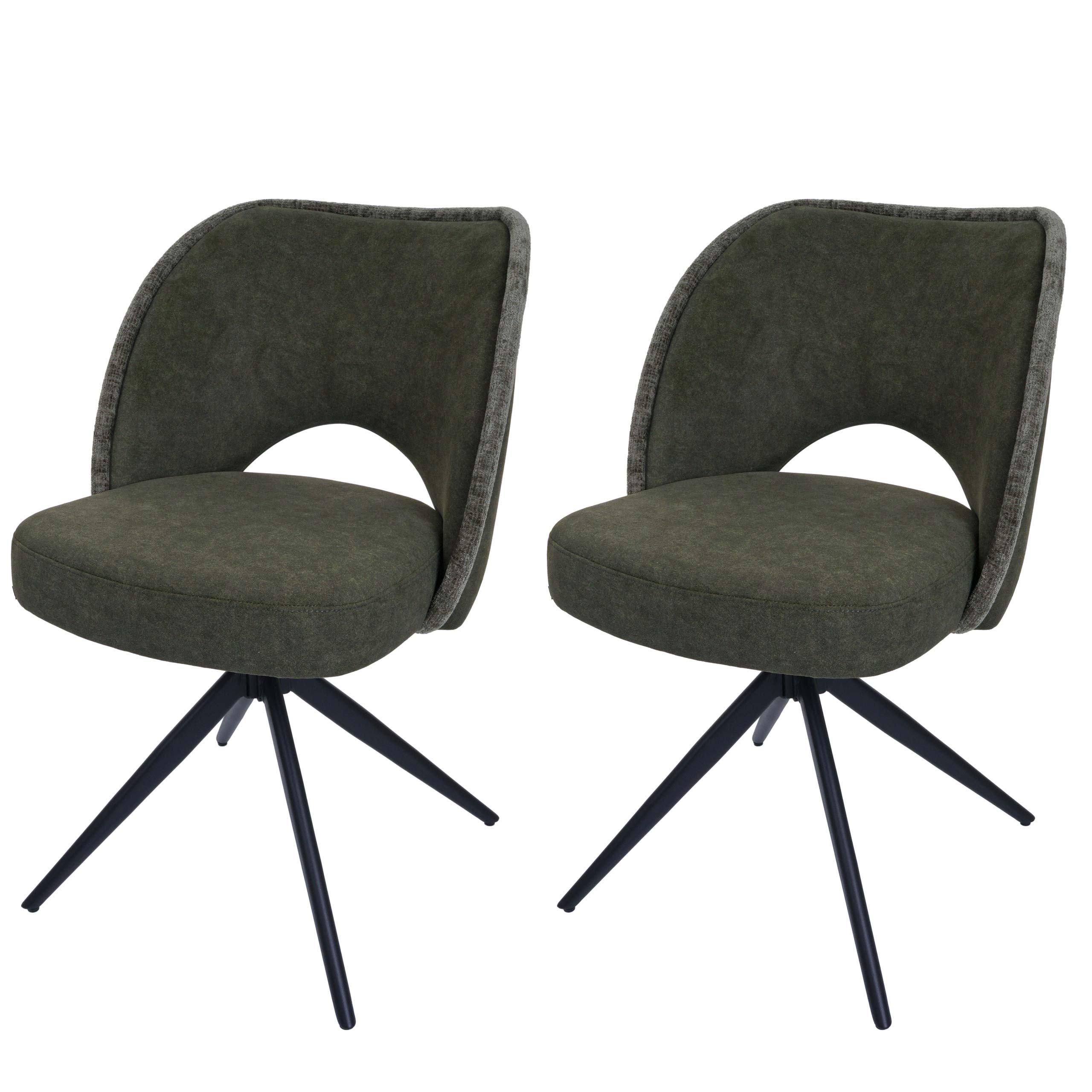 ESSZIMMERSTUHL Grün 2er-Set - Grün, Textil (54/84/60cm) - MCW