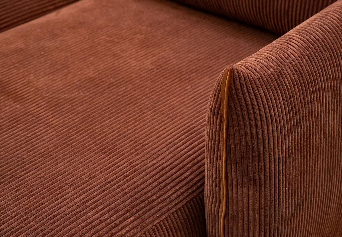 ECKSOFA TAUER 5-Sitzer, orange - Schwarz/Orange, Holzwerkstoff/Kunststoff (294/173cm) - Wozimo
