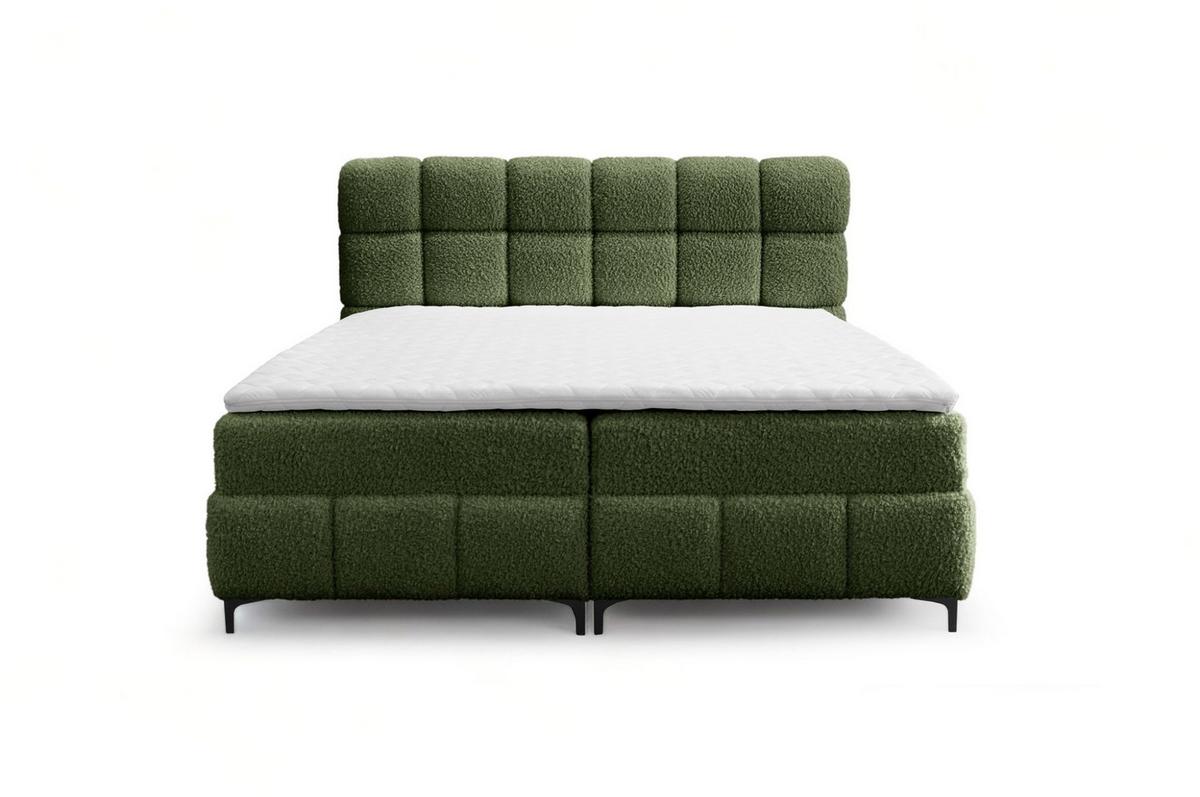 BOXBETT Sophie In Rolf - Dunkelgrün, Holzwerkstoff/Textil (140/200cm) - Fun Möbel