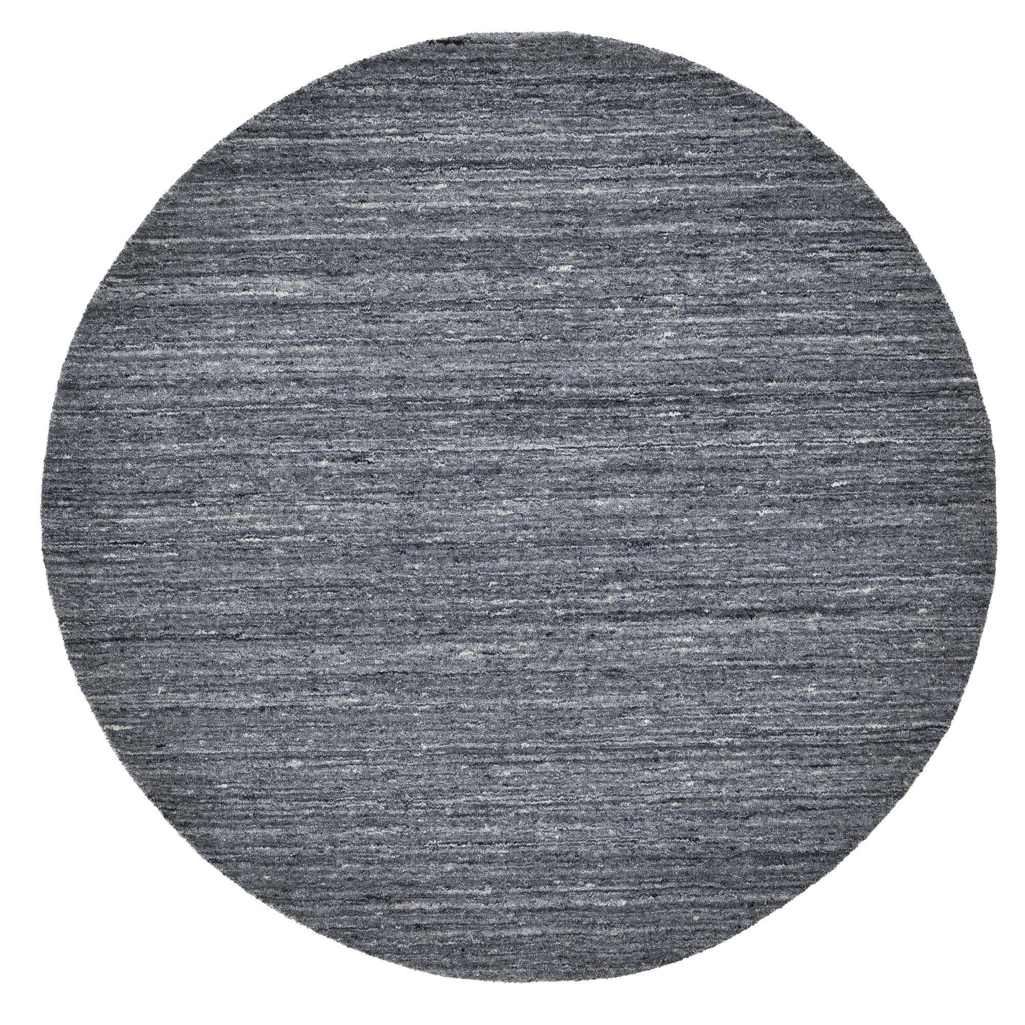 HANDWEBTEPPICH Pure 150x150 cm - Anthrazit, Textil (150/150cm) - THEKO