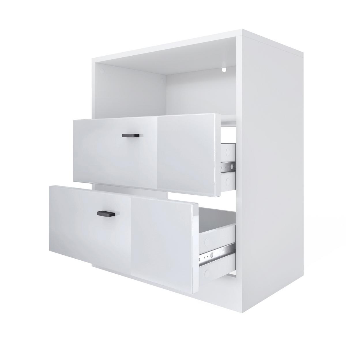 KOMMODE Pino Fronten in Eiche Natur - Eichefarben, Holzwerkstoff (56/67.5/36cm) - Vladon