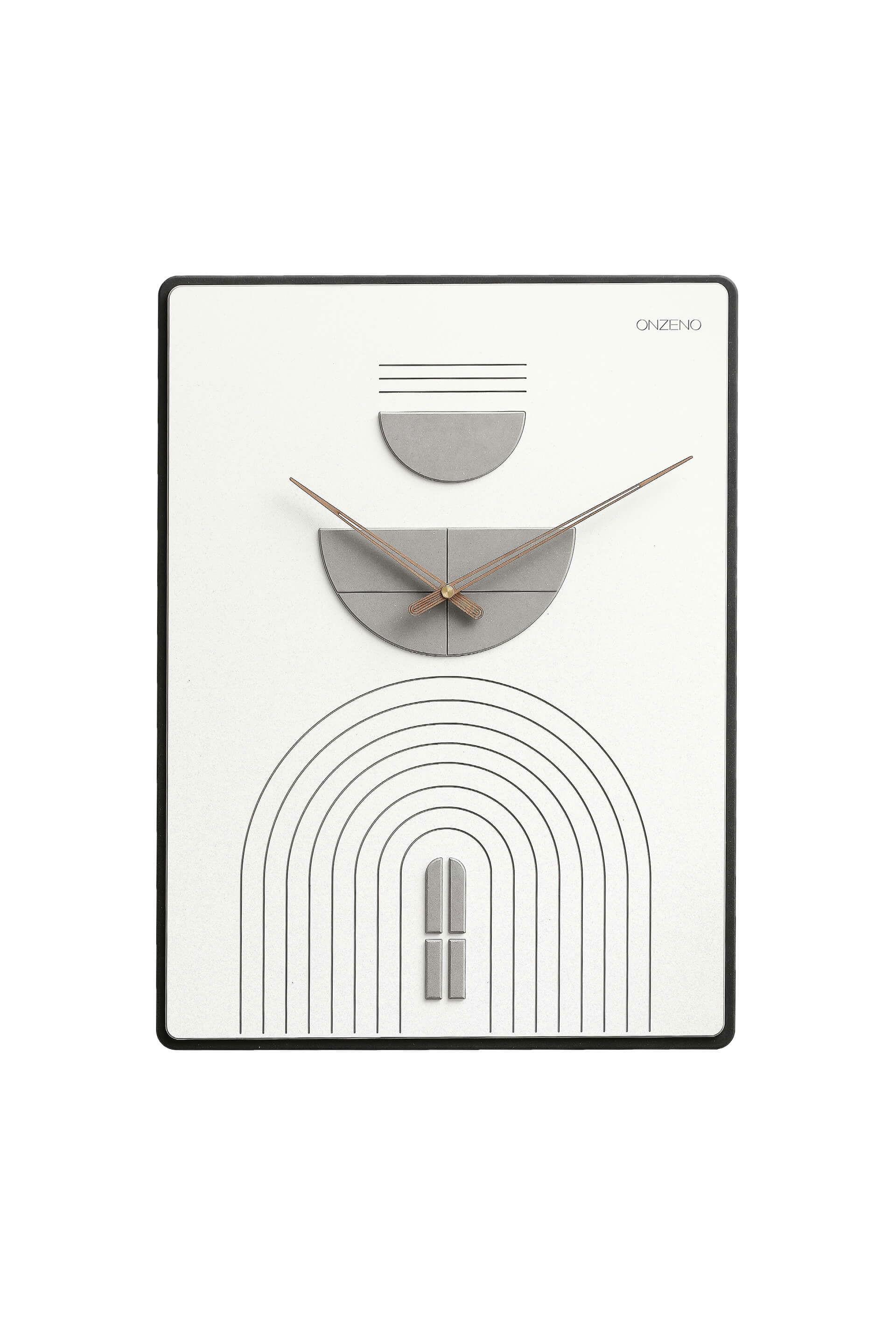 WANDUHR Design Weiß 35/60 cm - Weiß, Holzwerkstoff (35/60/1cm) - ONZENO