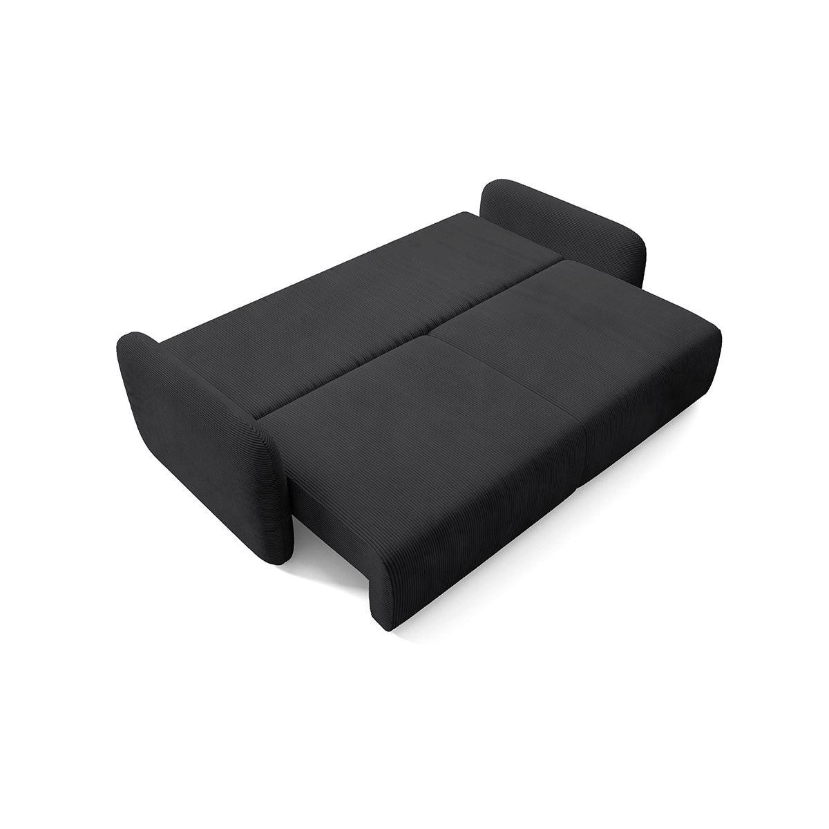 SOFA Dora 3 Sitzplätze Schwarz - Schwarz, Holz (233/92/110cm) - Petits-meubles