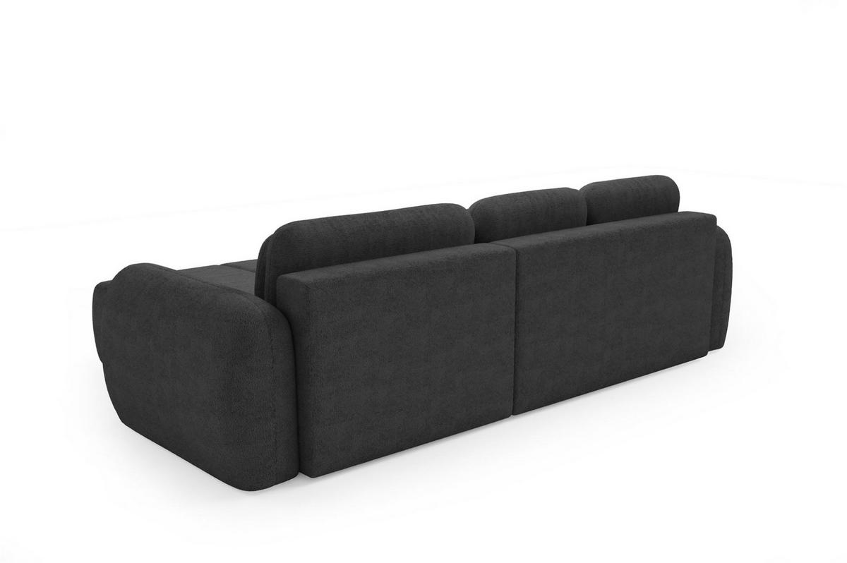 ECKSOFA Caria Mit Schlaffunktion - Anthrazit, Holzwerkstoff/Textil (304/190cm) - Fun Möbel