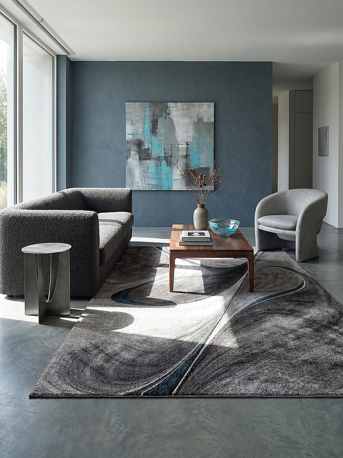 KURZFLORTEPPICH Abstrakt BIENO Polypropylen Grau 200 x 290 cm - Grau, Textil (200/290cm) - KADIMA DESIGN