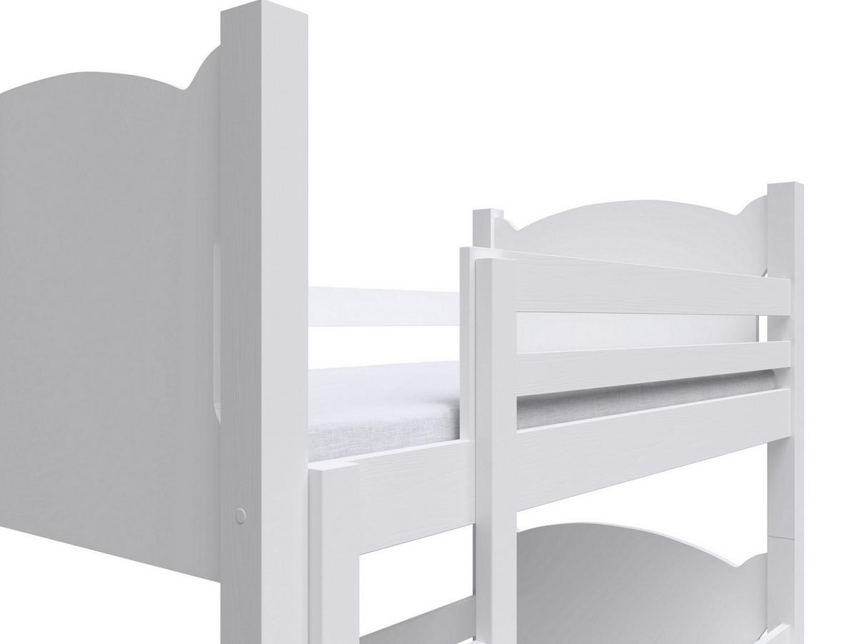 ETAGENBETT LEONE mit Bettkasten 80x180 cm Weiß - Weiß, Holz (80/180cm) - MASSENO