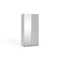 DREHTÜRENSCHRANK THALIA 100/204/58cm 2-türig mit Spiegel Kaschmir - Kaschmir, Holzwerkstoff (100/204/58cm) - MASSENO