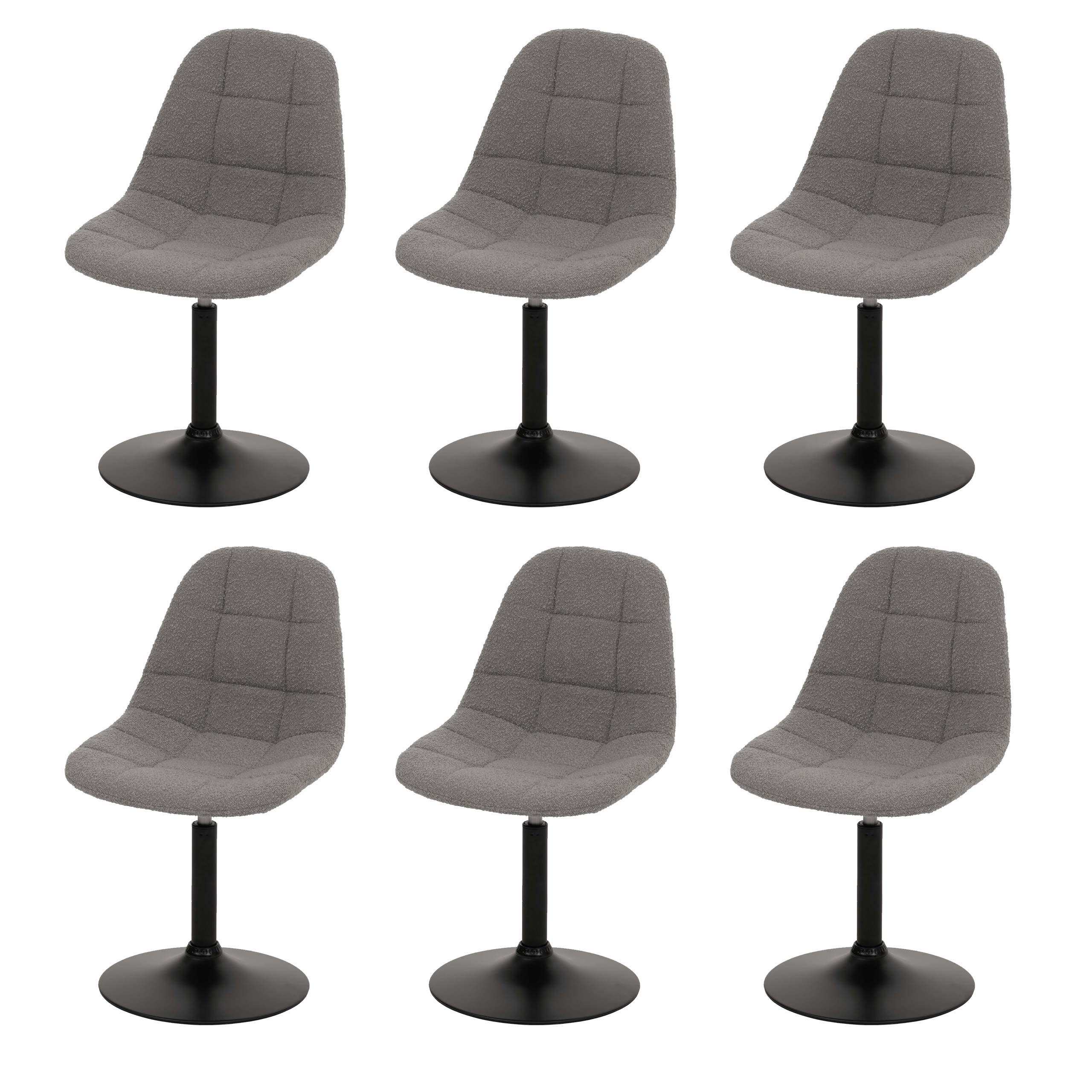 ESSZIMMERSTUHL Hellgrau 6er-Set - Hellgrau/Grau, Textil (47/83/43cm) - MCW