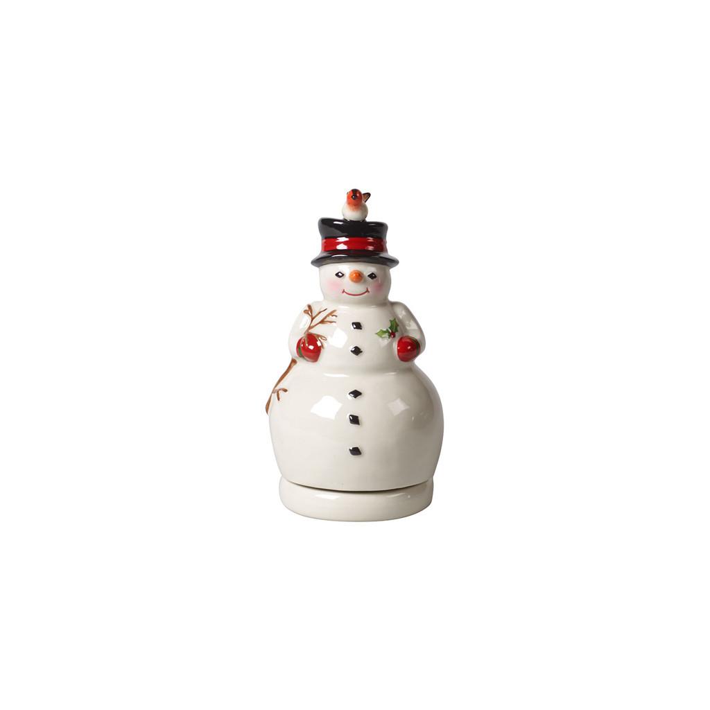 SPIELUHR "SCHNEEMANN" Nostalgic Melody bunt 15 cm - Multicolor, Keramik (11.5/12/21cm) - Villeroy & Boch