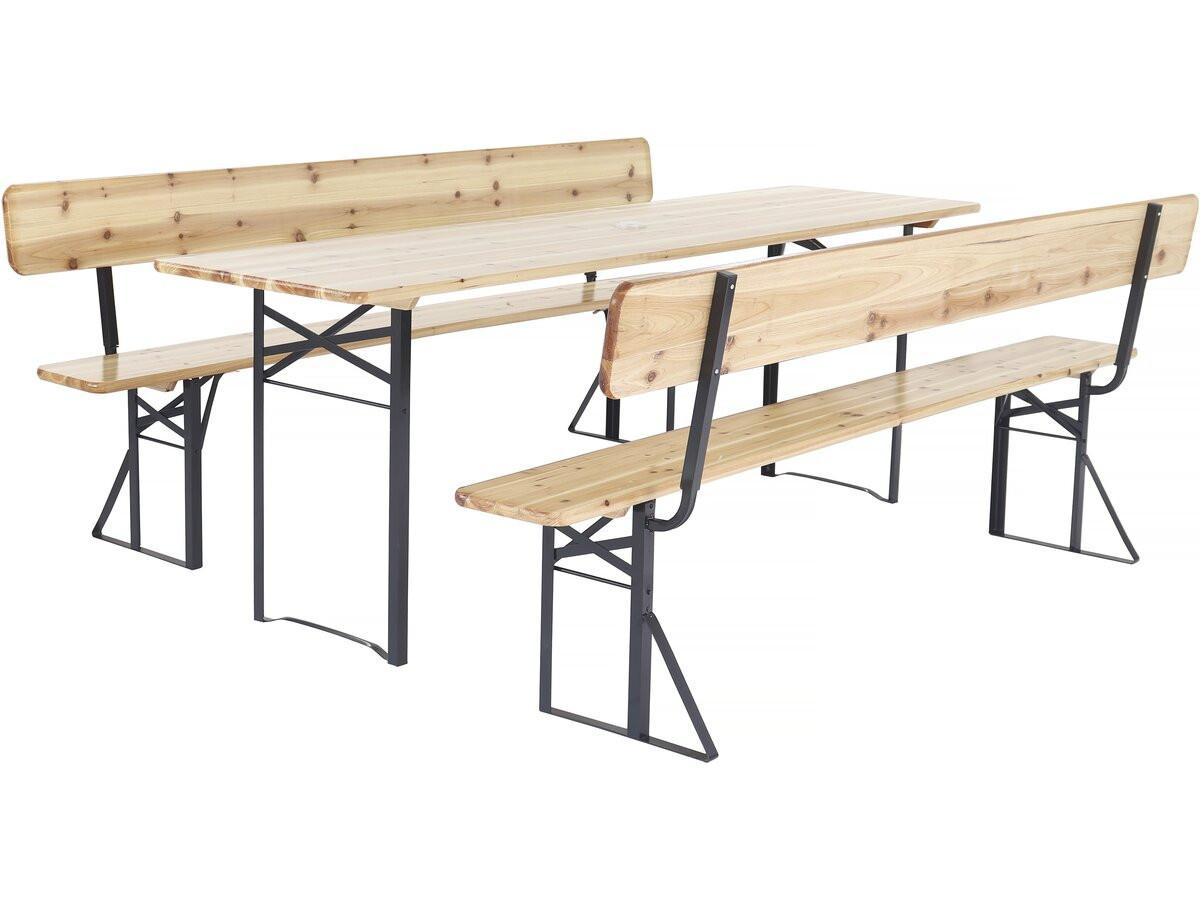 GARTEN-ESSMÖBELENSEMBLE lisbonne Braun - Hellbraun, Holz - Habitat Garten
