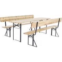 GARTEN-ESSMÖBELENSEMBLE lisbonne Braun - Hellbraun, Holz - Habitat Garten