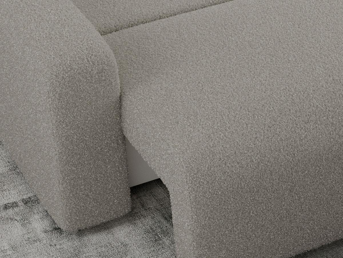 ECKSOFA ARGOS Grau Boucle - Schwarz/Grau, Kunststoff/Textil (245/150cm) - MKS