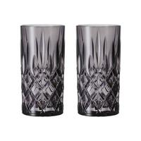 LONGDRINKGLÄSER Noblesse Smoke 395 ml 2er Set - Grau, Glas (0.395L) - Nachtmann