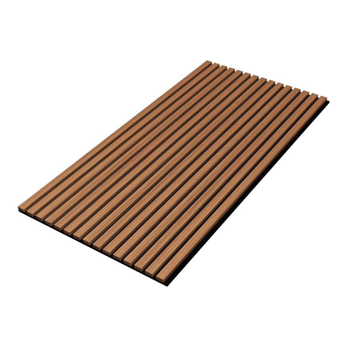 AKUSTIK WANDPANEEL-SET Vang 4-TLG. III. - Teakfarben, Holzwerkstoff/Kunststoff (60/120/2.1cm) - NEU.HOLZ