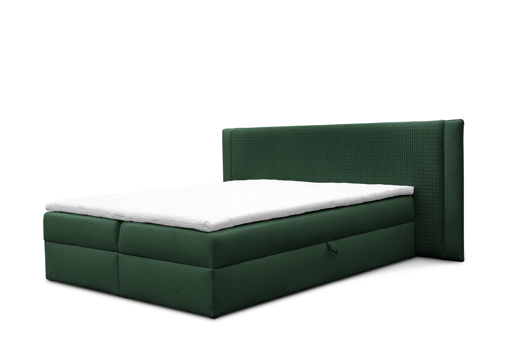BOXBETT Cedric In Magic Velvet - Dunkelgrün, Holzwerkstoff/Textil (120/200cm) - Fun Möbel