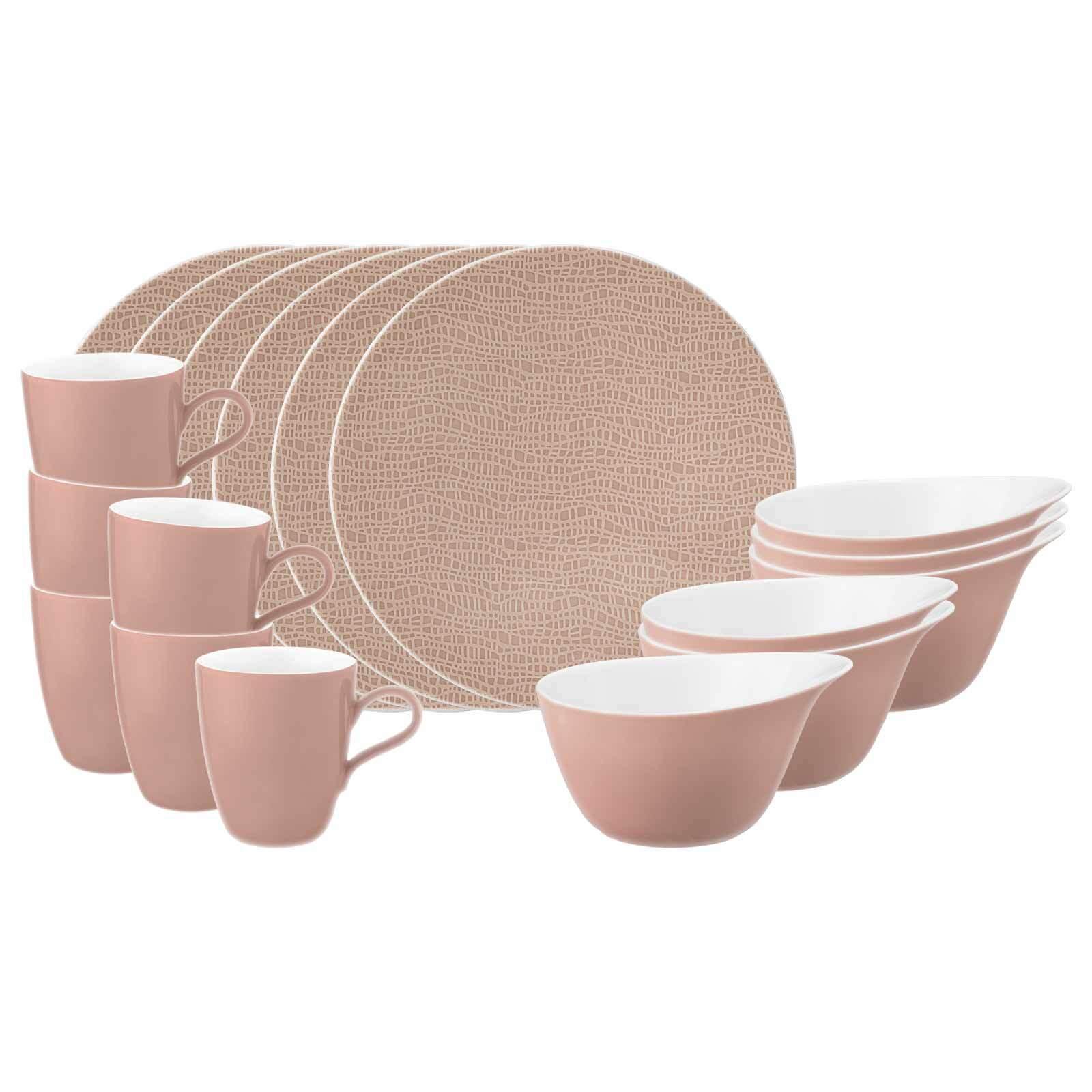 FRÜHSTÜCKS-SET Life Fashion Posh Rose 18-tlg. - Rosa, Keramik (2/2/2cm) - Seltmann Weiden