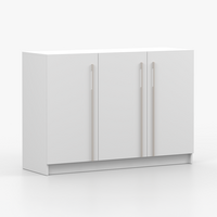 KOMMODE ROSA 3D, 134 cm, 134/94/43 cm, 3-türig, weiß - Kaschmir/Weiß, Holzwerkstoff (134/94/43cm) - imoebel24