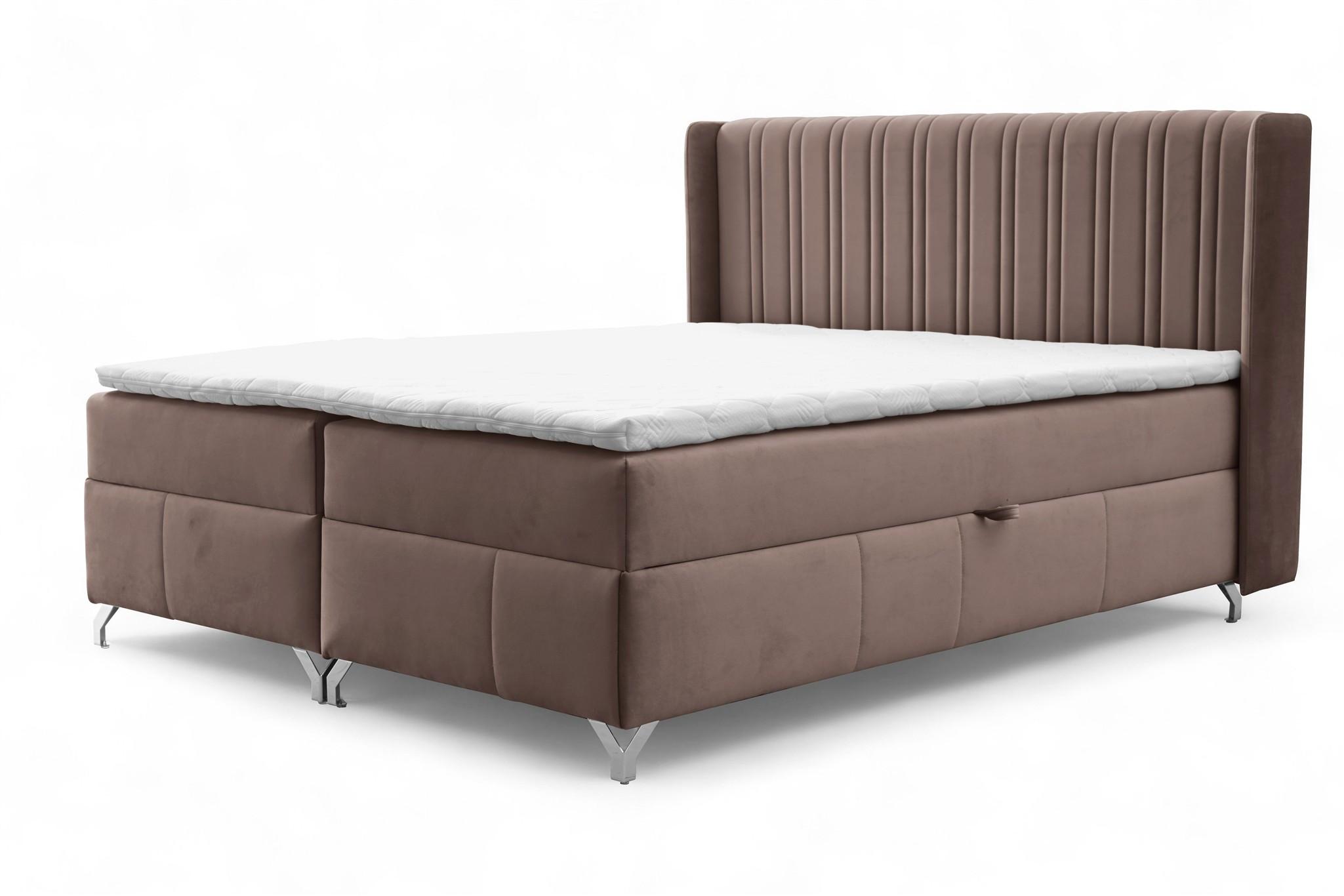 BOXBETT Damien - Dunkelbraun, Holzwerkstoff/Textil (140/200cm) - Fun Möbel