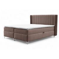 BOXBETT Damien - Dunkelbraun, Holzwerkstoff/Textil (180/200cm) - Fun Möbel