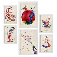 POSTER Set Mit 6 Von Alicia Und Dem Kleinen Prinzen Sammlung A3 & A4 Weißer Rahmen - Weiß, Papier (29/3cm) - Nacnic