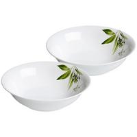 SERVIERSCHALEN Evora weiß-grün ø 23 cm 2er Set - Weiß/Grün, Keramik (23cm) - Ritzenhoff Breker