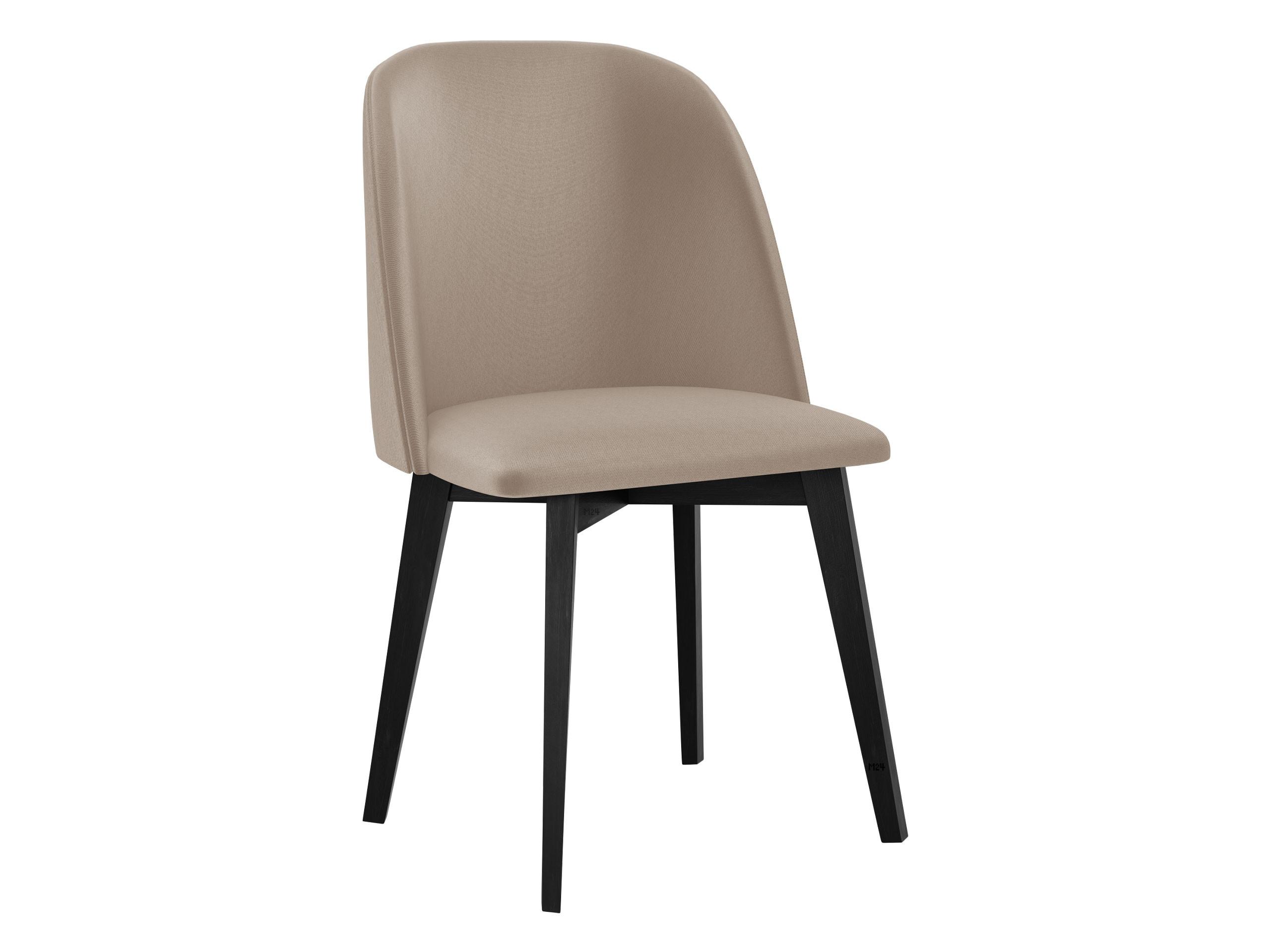STUHL Monti 3, Holzfarbe: Schwarz - Beige/Schwarz, Holz (48/83/55cm) - MIRJAN24