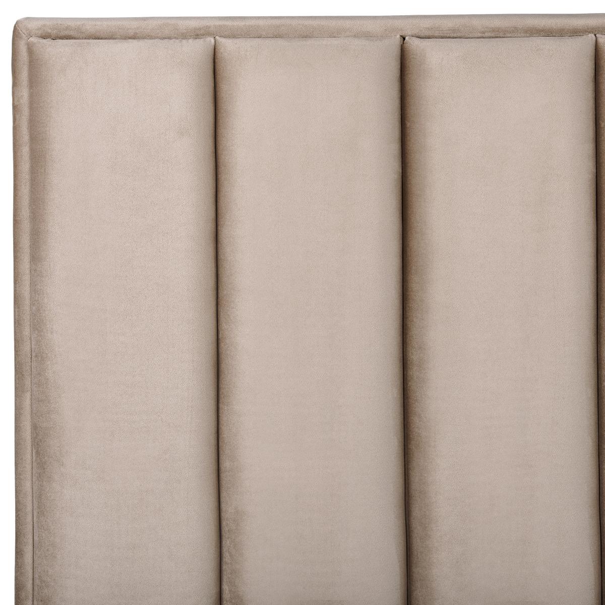 POLSTERBETT 140x200 cm Beige Sezanne - Taupe, Textil (140/200cm) - Beliani