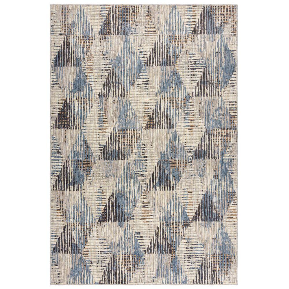 TEPPICH WYE, geometrisch, Blau-Grau, 200 x 290 cm - Blau, Textil (200/290cm) - KADIMA DESIGN