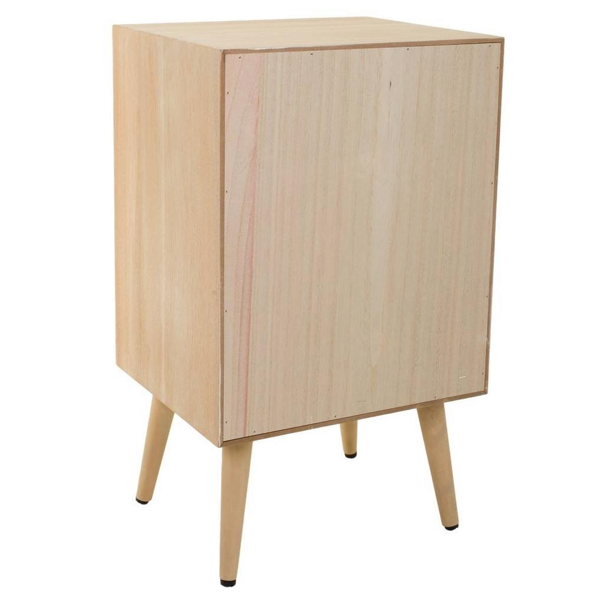 NACHTTISCH aus MDF und Gitter, braun, 42x37x71cm - Braun, Holzwerkstoff (42/36.5/71cm) - Wanderlust