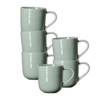 KAFFEEBECHER Levi Grün 400 ml 6er Set - Grün, Keramik (0.4L) - Ritzenhoff Breker