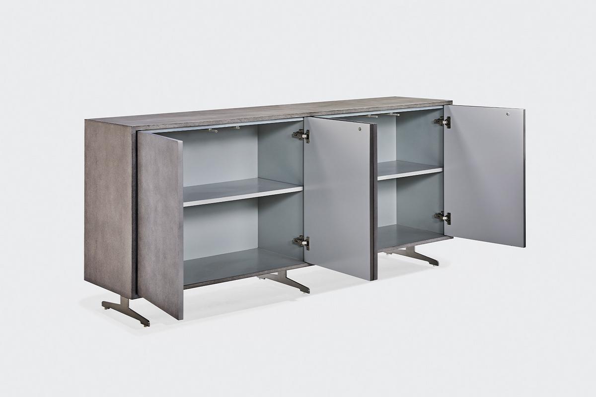 SIDEBOARD GALA Grau Holz - Grau, Holz/Metall (180/85/40cm) - KAWOLA