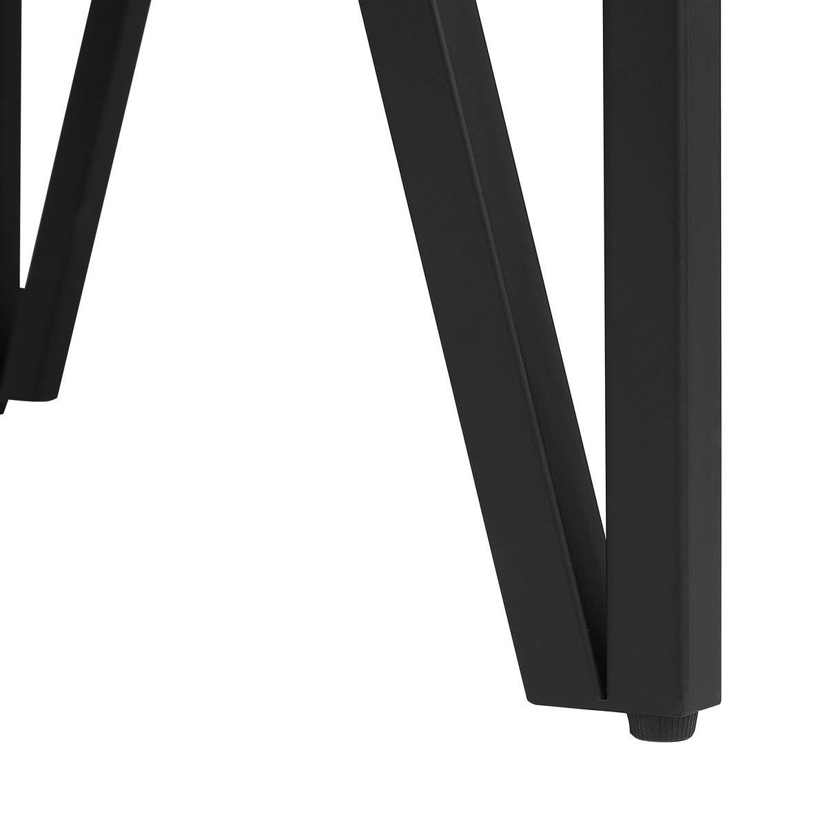 COUCHTISCH Betonoptik/schwarz rechteckig 60/100 cm Adena - Schwarz/Grau, Holzwerkstoff (100/60/43cm) - Beliani