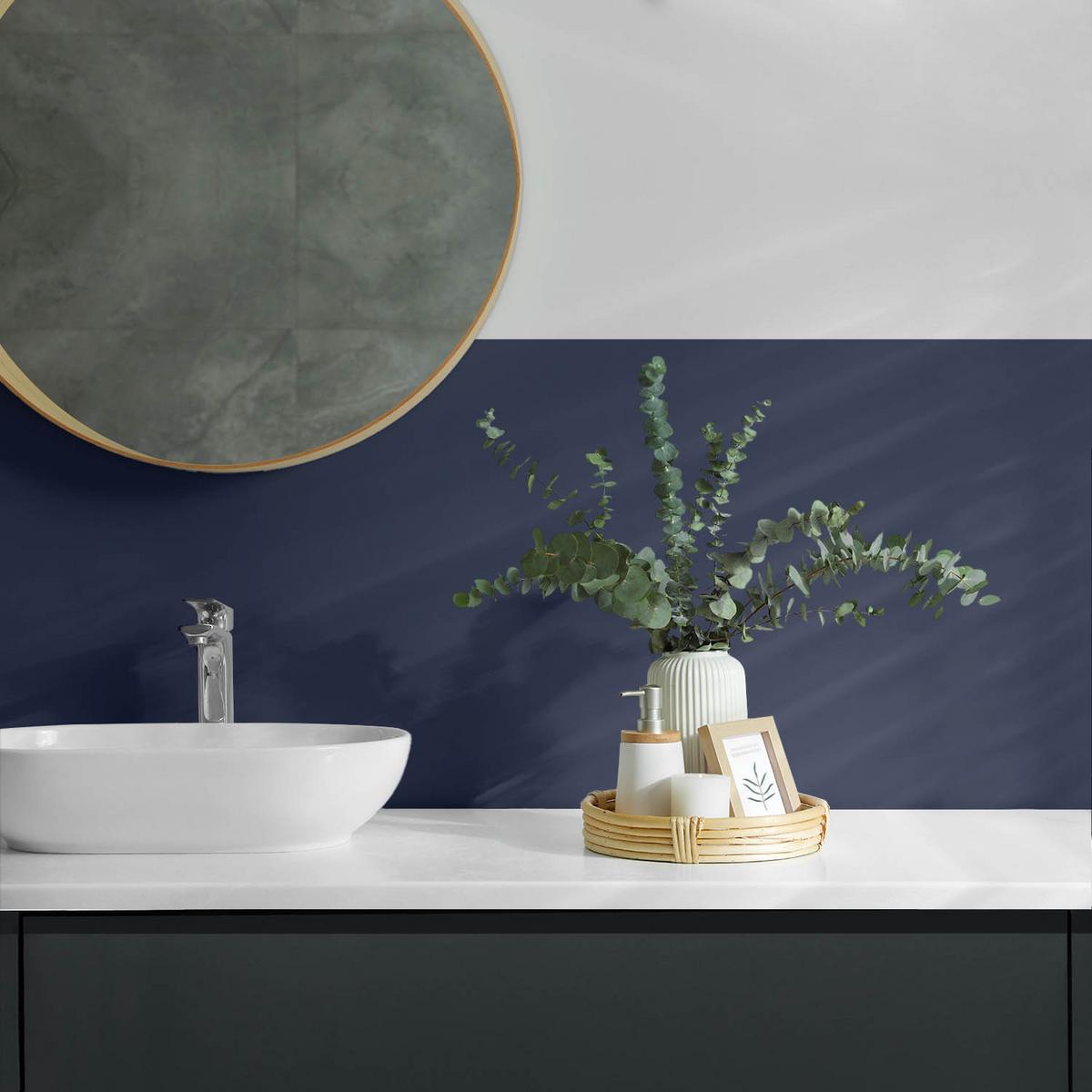 WANDPANEEL 100x50 cm selbstklebend Thalisse - Dunkelblau, Kunststoff (50/1.6/100cm) - Wallfluent
