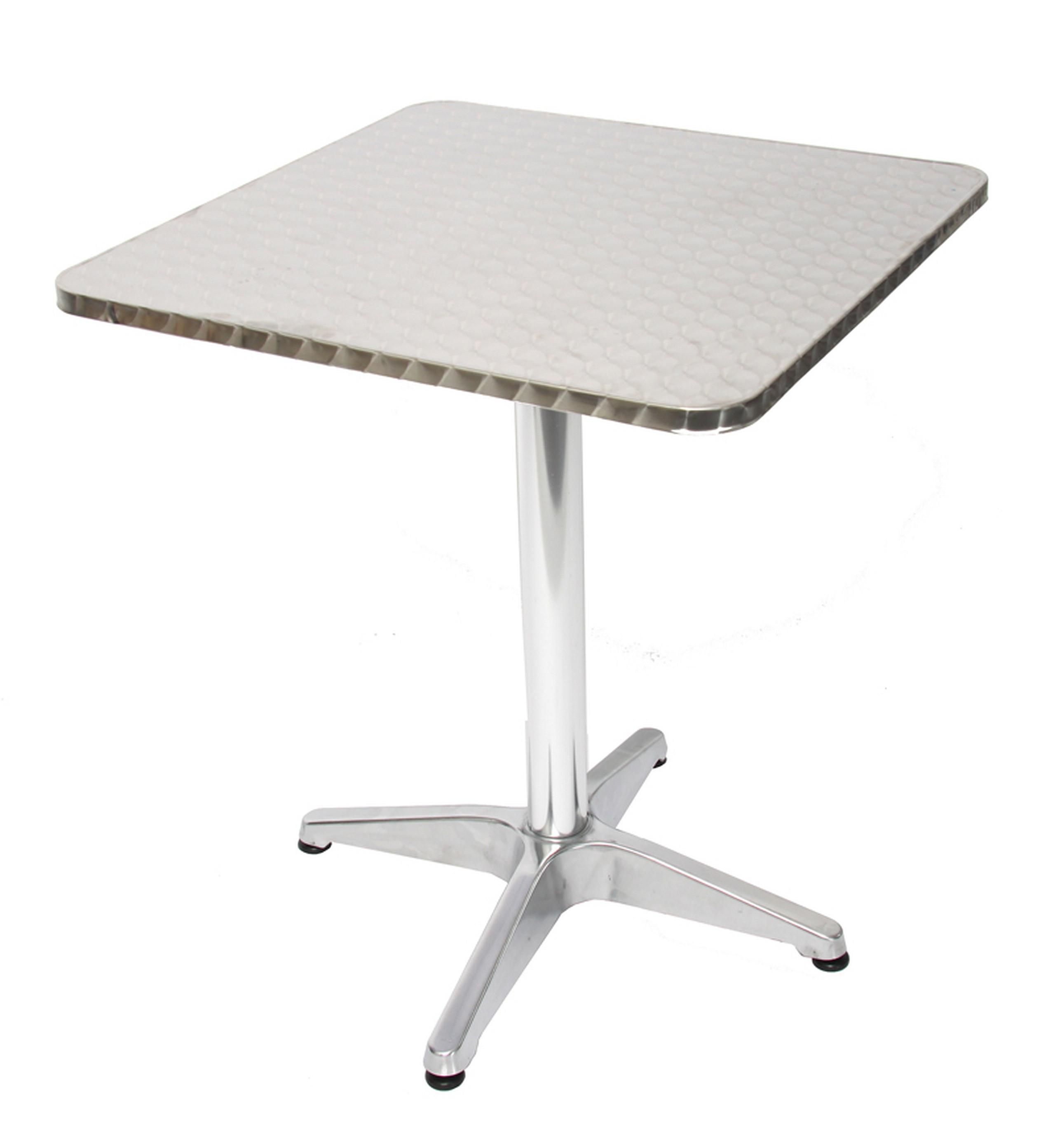ALU-BISTROTISCH Silber - Silberfarben, Metall (60/60/70cm) - MCW