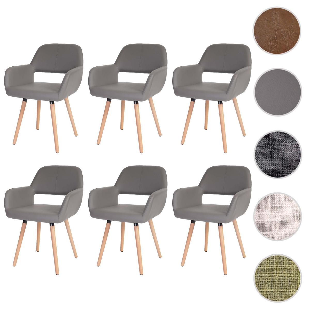 ESSZIMMERSTUHL taupe 6er-Set - Taupe, Textil (56/78/57cm) - MCW