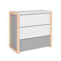 KINDERKOMMODE Weiß und grau - Weiß, Holzwerkstoff (100/86.5/50cm) - Petits-meubles