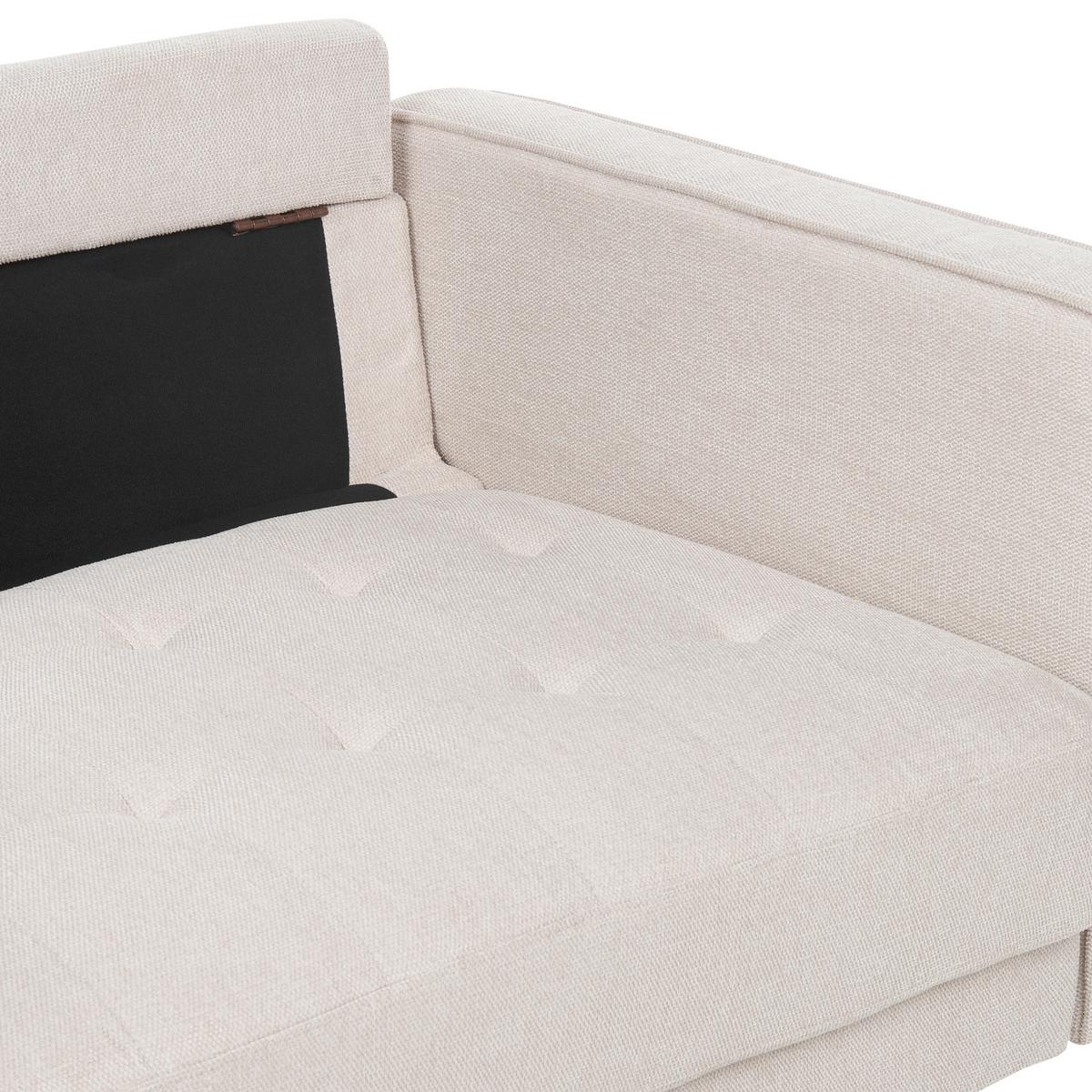 2-SITZER-SOFA hellbeige Nurmo - Dunkelbraun/Beige, Textil (140/78/74cm) - Beliani