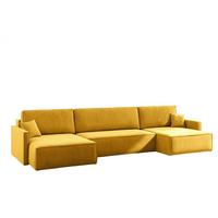 WOHNLANDSCHAFT Louis Salvador - Gelb, Holzwerkstoff/Textil (348/83/142cm) - Fun Möbel