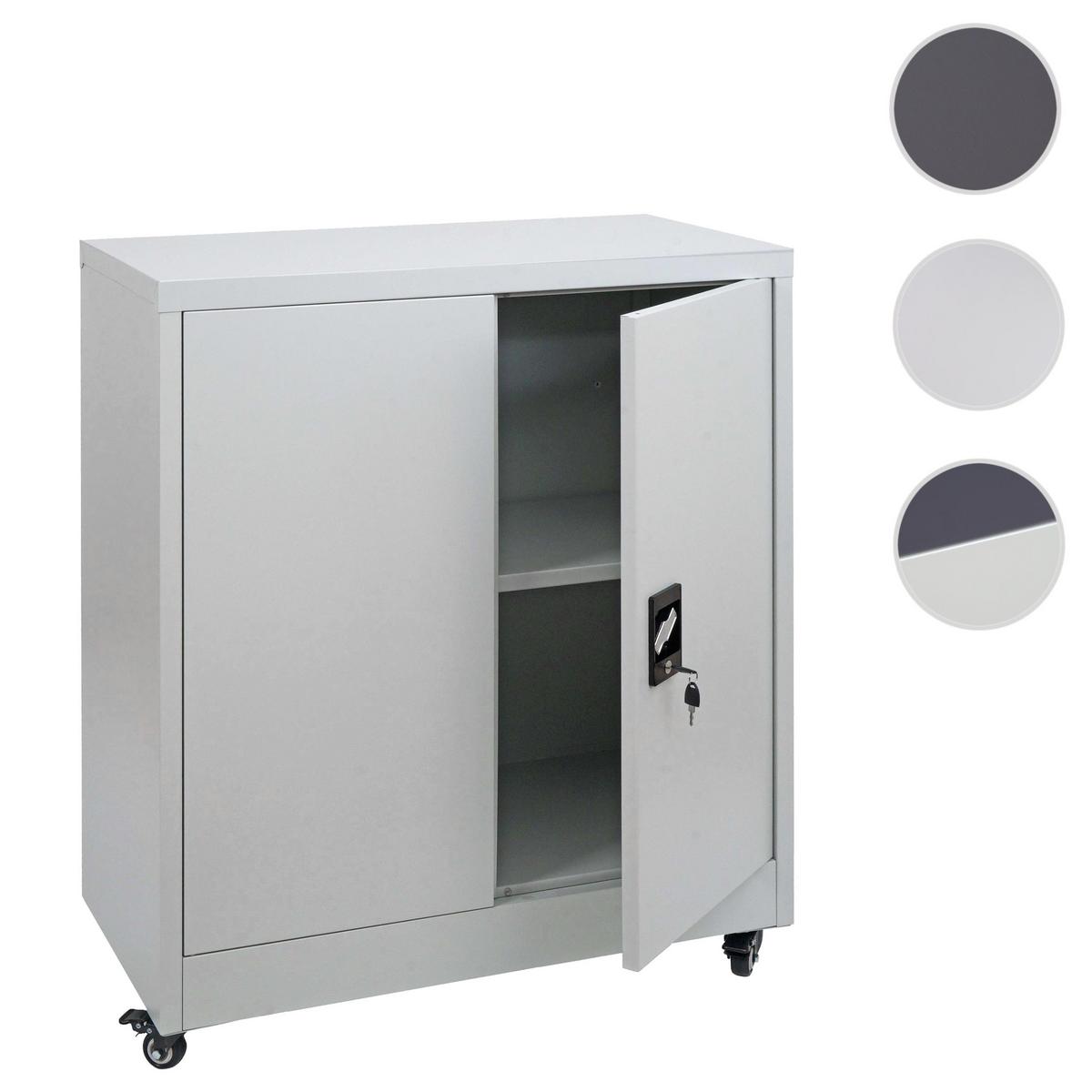 AKTENSCHRANK Hellgrau - Hellgrau, Metall (80/98/40cm) - MCW