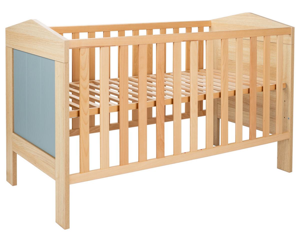 BABYBETT Roofy - Salbeigrün/Eichefarben, Holz/Holzwerkstoff - arthur berndt
