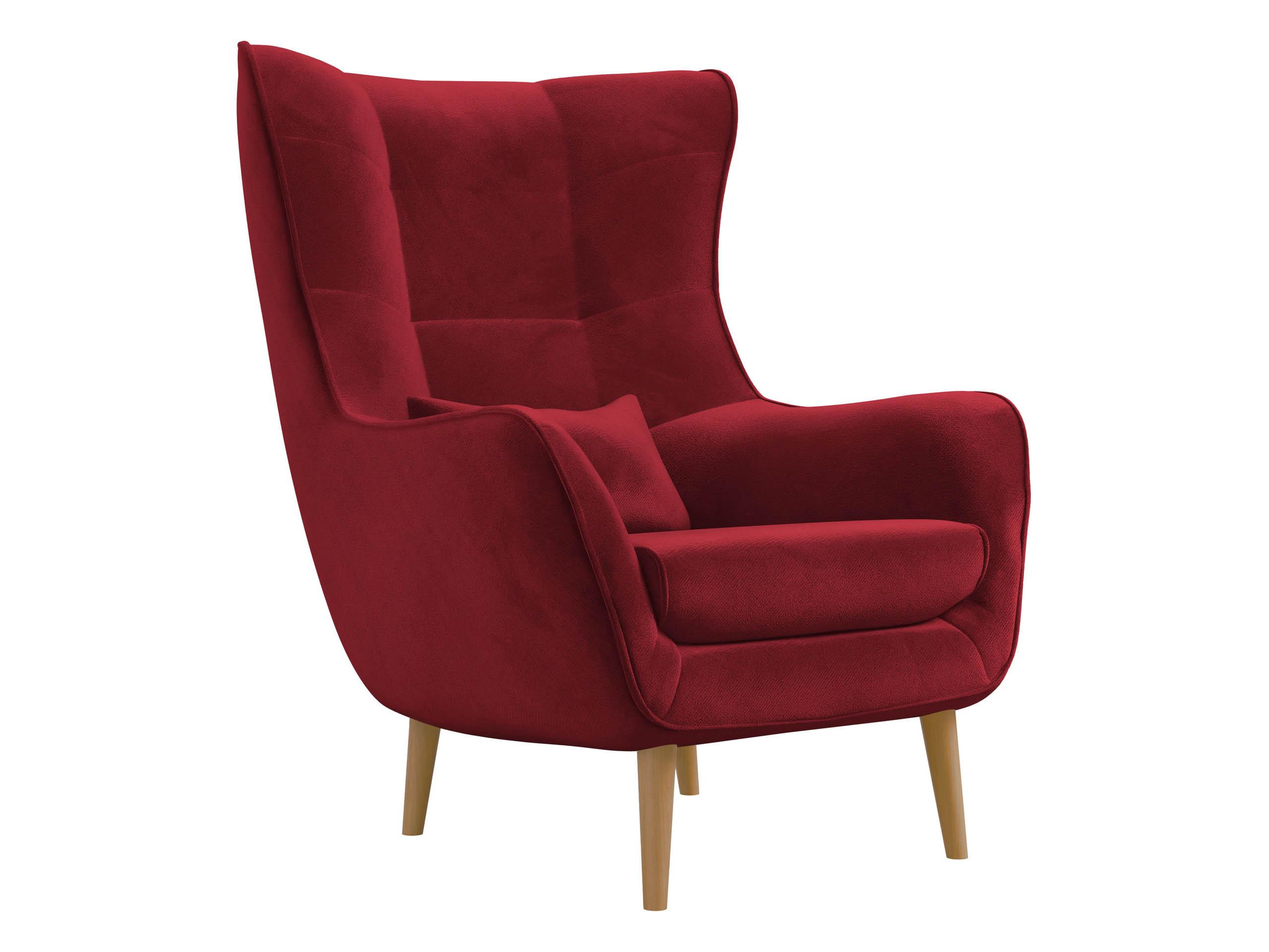 SESSEL Estjano - Beige/Rot, Holz/Textil (80/106/95cm) - MIRJAN24