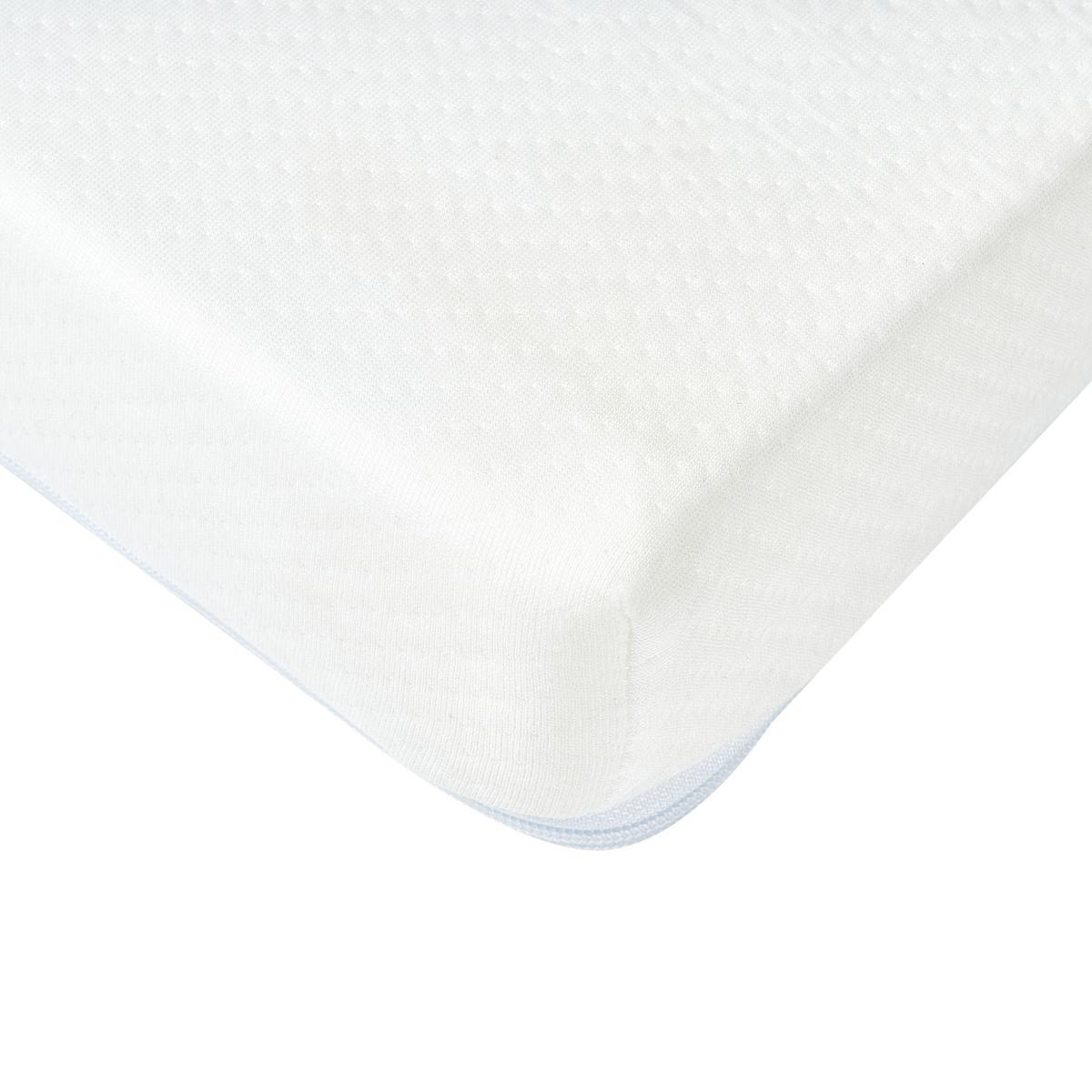 BABYSCHAUMSTOFFMATRATZE H2/3 Mittel 70/130 cm Cuddly - Weiß, Textil (70/130cm) - Beliani