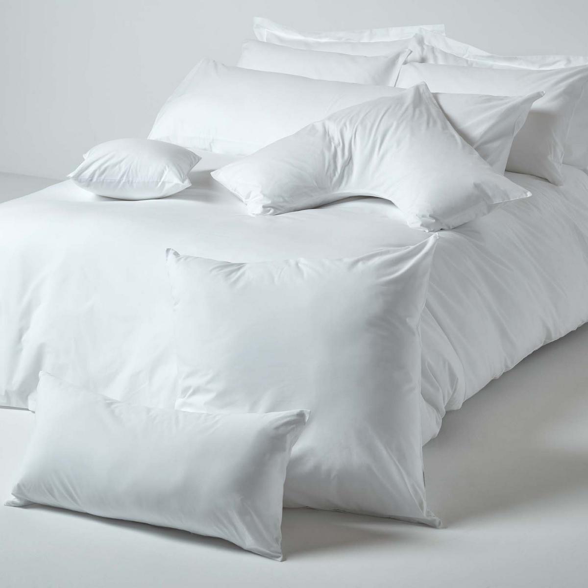 KISSENBEZUG für V-Form-Kissen, Perkal, Fadendichte 200 - Weiß, Textil (38/76cm) - Homescapes