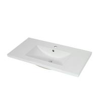 WASCHBECKEN eckig Weiß - Weiß, Keramik (92/17/46cm) - MCW