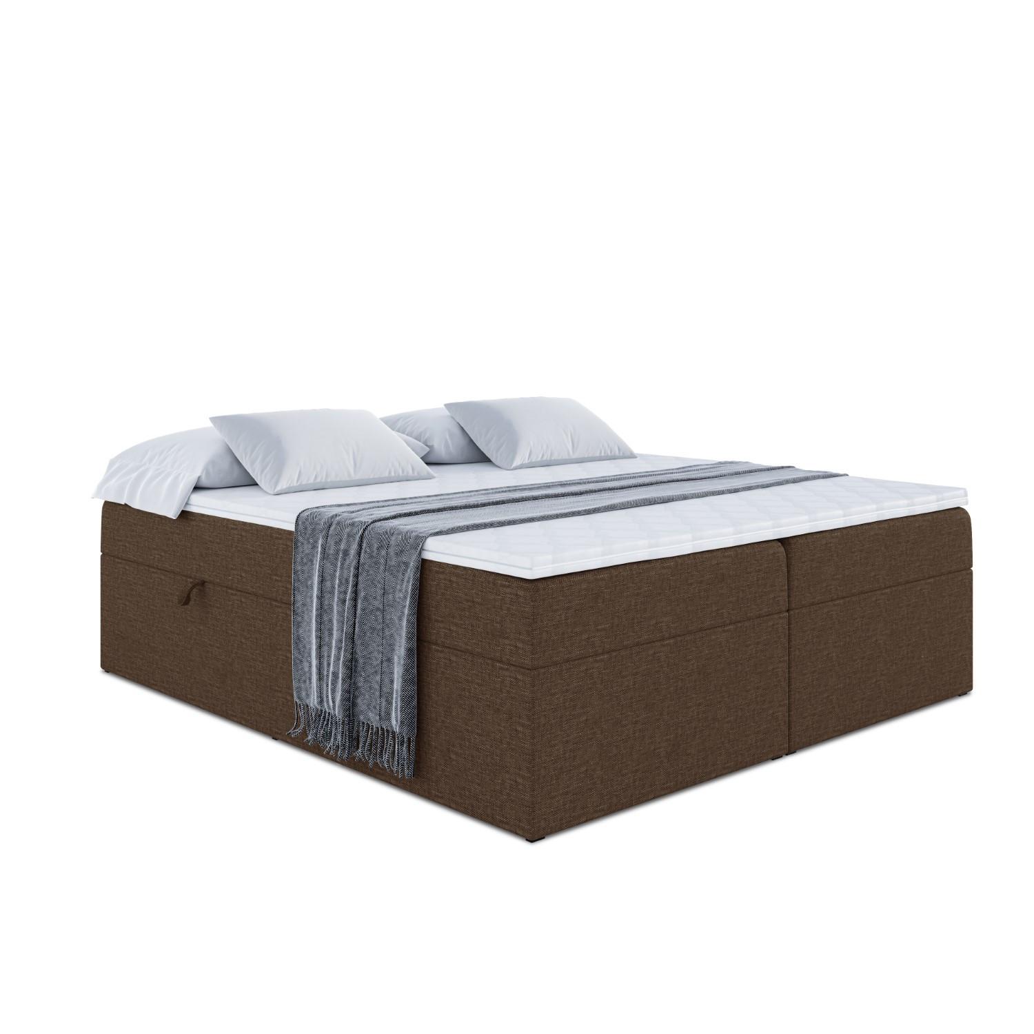 BOXBETT mit H3-Matratze und Lattenrost - MARCE BW - 140x200 Braun - Braun, Holzwerkstoff (140/200cm) - ALTDECOR