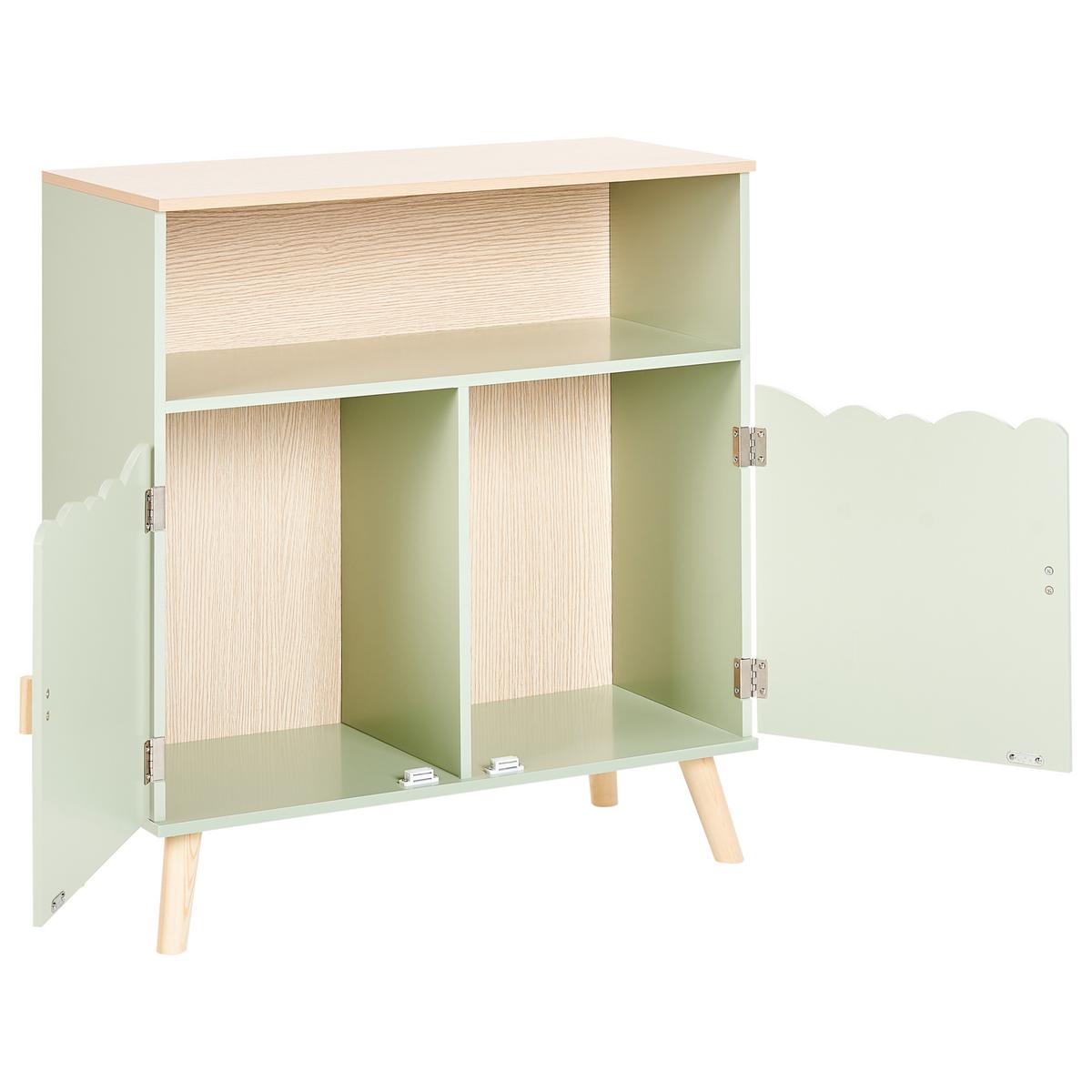 SCHRANK Hellgrün Lackey - Hellgrün, Holzwerkstoff (70/74/30cm) - Beliani