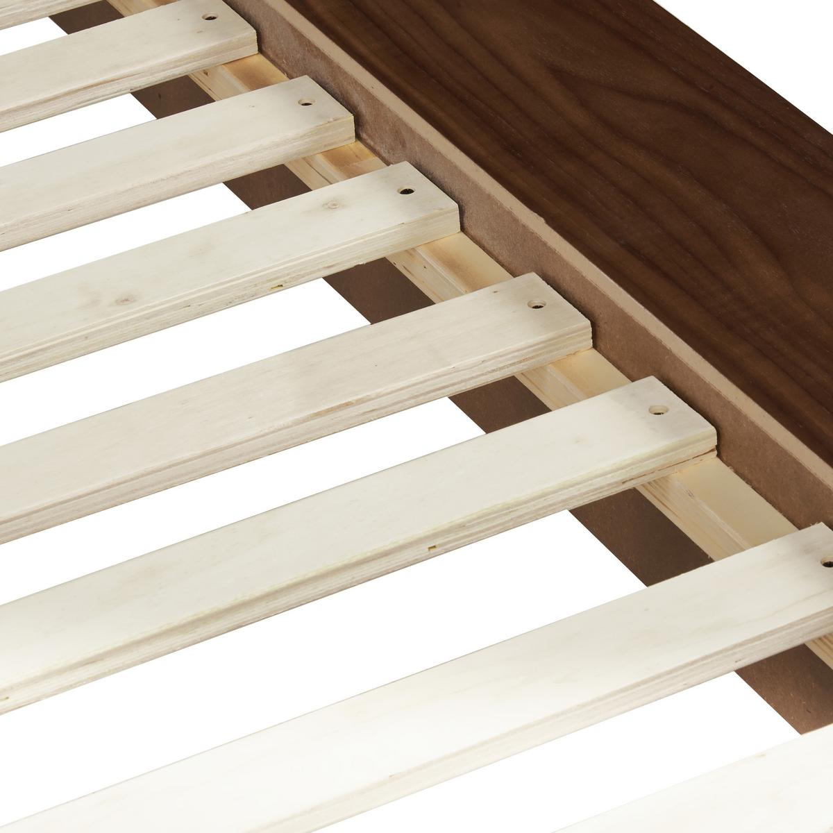 BETT mit LED 160/200 cm MDF-Platte Taupe Zen - Taupe, Holz (160/200cm) - Beliani